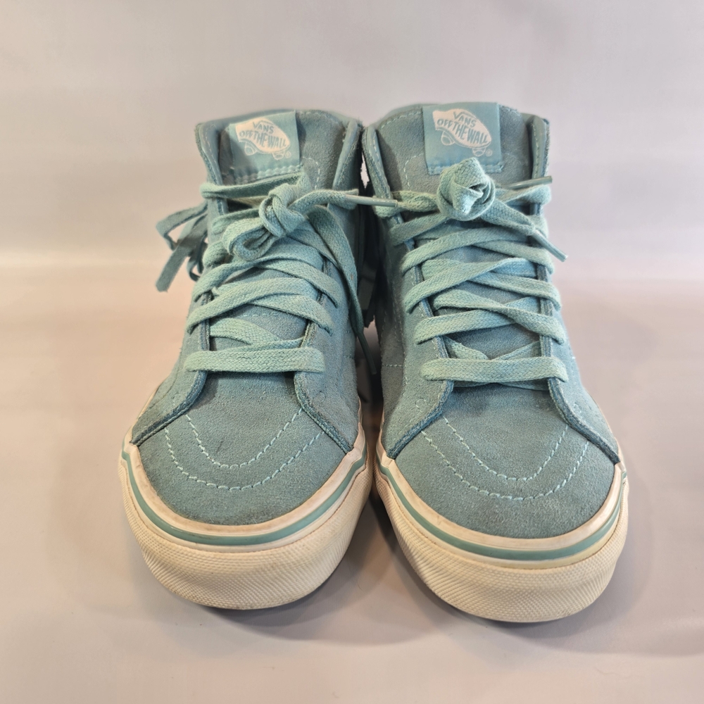 Vans SK8-Hi Moc Fringe Kids Size 3.5 Blue Suede High Top Sneakers Pre-Owned VG